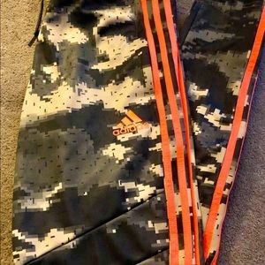 Mens small camouflage Adidas jogging pants